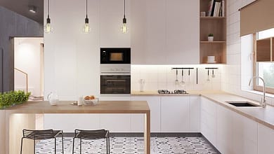 أرضية شرقية في ديكورات المطابخ الحيادية2131726252